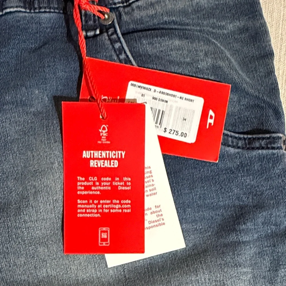Diesel Dark Blue Jean Shorts for Men - Picture 3 of 7